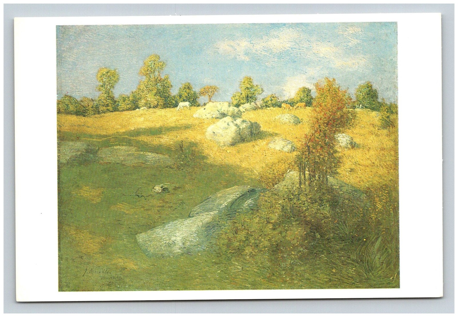 Upland Pasture Washington DC Julian Alden Weir, oil on canvas, 1980s Postcard 26 Upland Pasture Washington DC Julian Alden Weir, oil on canvas, 1980s Postcard 26