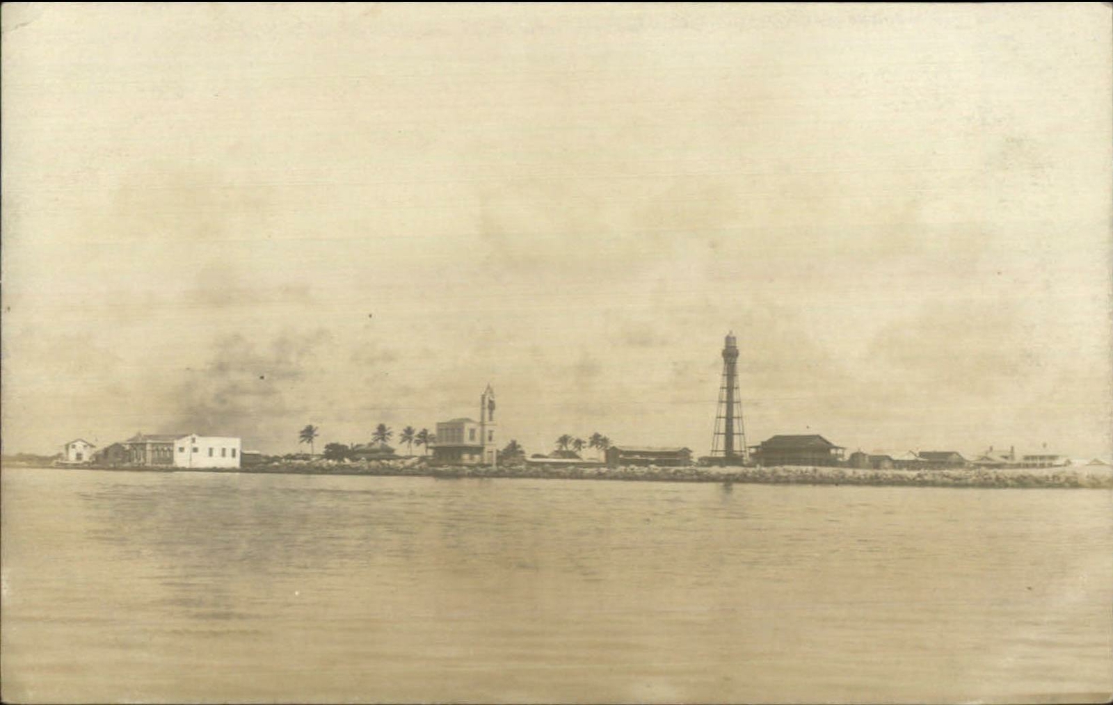 Georgia? Cuba? Lighthouse & Shore c1910 Real Photo Postcard Georgia? Cuba? Lighthouse & Shore c1910 Real Photo Postcard