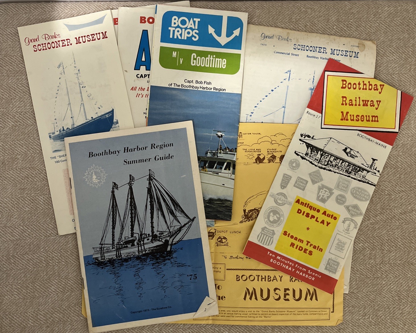 Boothbay Harbor ME Maine Vintage Brochures 1975 Summer Guide Museum, Boat Trips Boothbay Harbor ME Maine Vintage Brochures 1975 Summer Guide Museum, Boat Trips