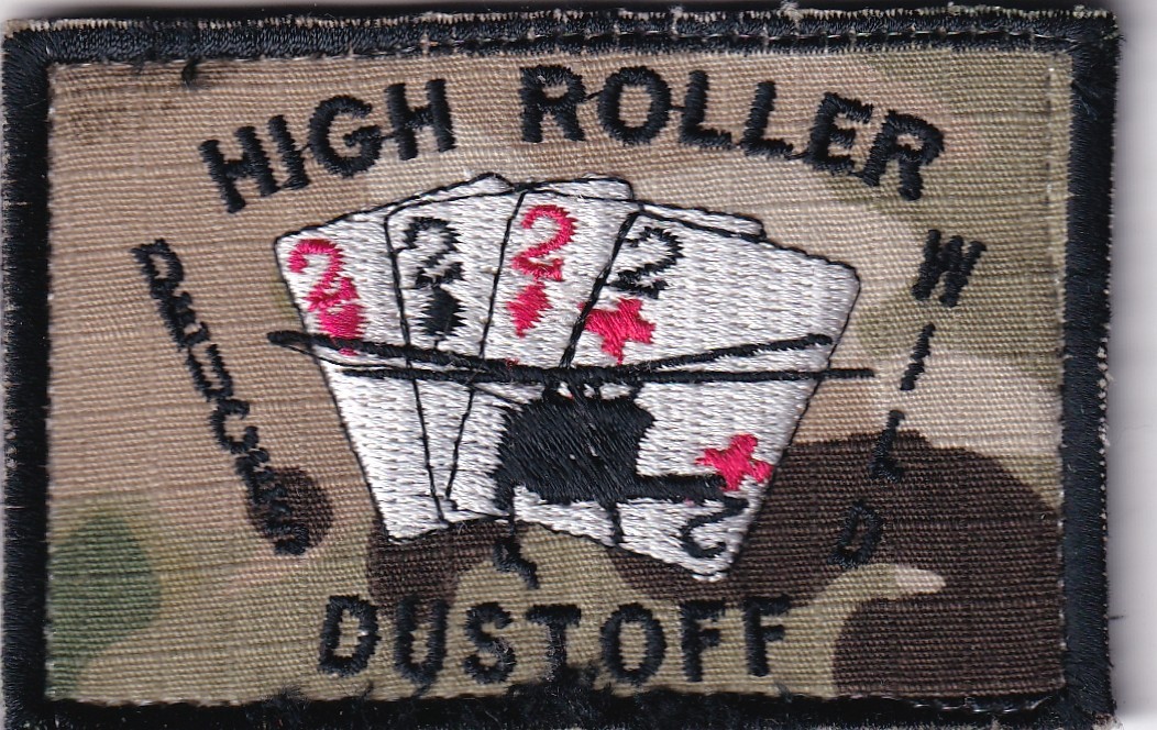 High Rollers Dustoff Deuces Wild 2222 US Army Aviation patch Afghanistan made High Rollers Dustoff Deuces Wild 2222 US Army Aviation patch Afghanistan made