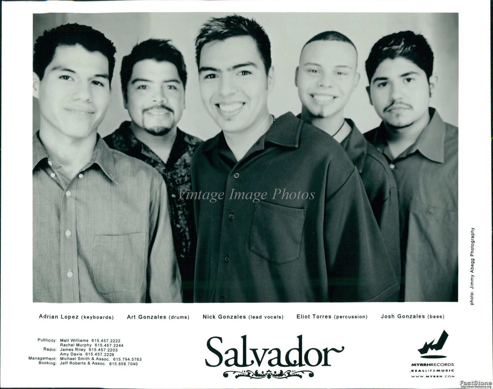 Vintage Salvador Contemporary Christian Music Nick Gonzales Musician 8X10 Photo
