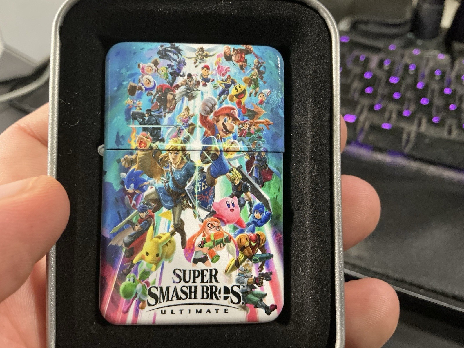 Windproof Flip-Top Lighter Super Smash Bros. Ultimate Mario Link Kirby Pikachu Windproof Flip-Top Lighter Super Smash Bros. Ultimate Mario Link Kirby Pikachu