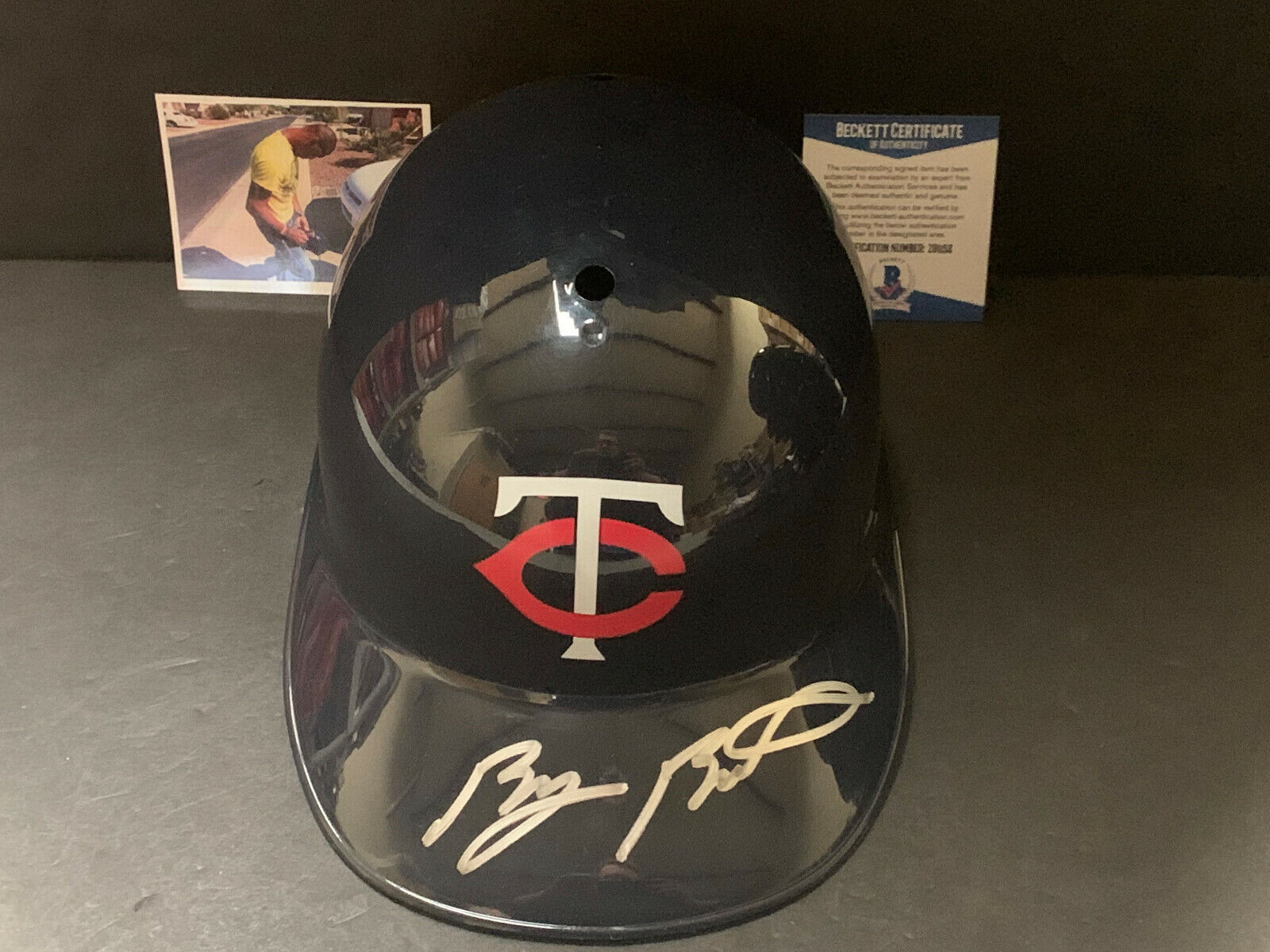 Byron Buxton Minnesota Twins Signed Auto Souvenir Full Size Helmet Beckett COA
