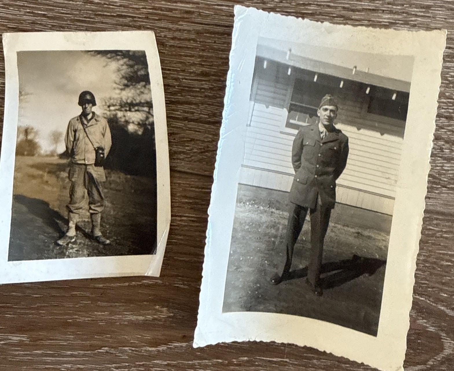 WWII 1942 US Army soldier photograph Camp Bowie Texas Walter 2 photos