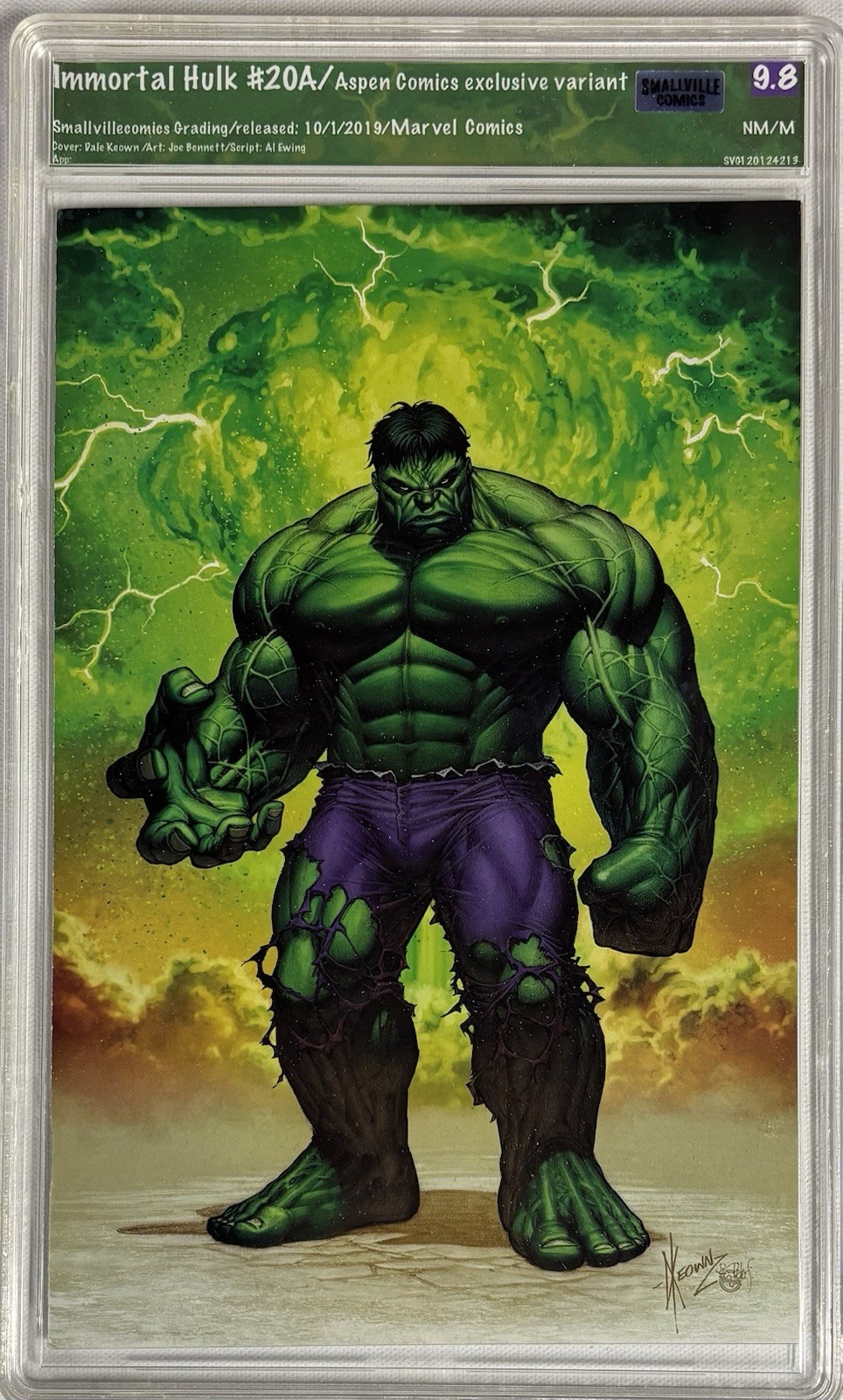 Immortal Hulk #20 (2019) SVG 9.8 Virgin Atomic Explosion  Custom Label
