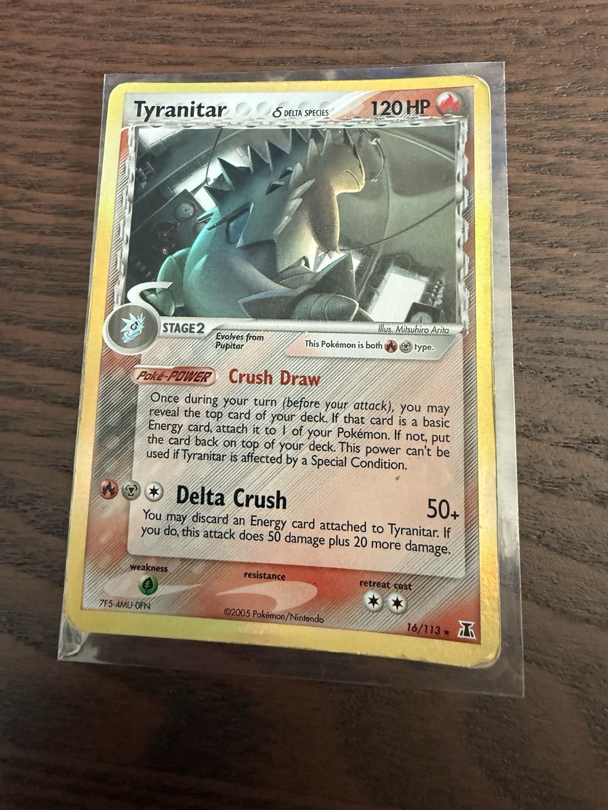 Tyranitar EX Delta Species Holo Rare Card 16/113 2005 Tyranitar EX Delta Species Holo Rare Card 16/113 2005