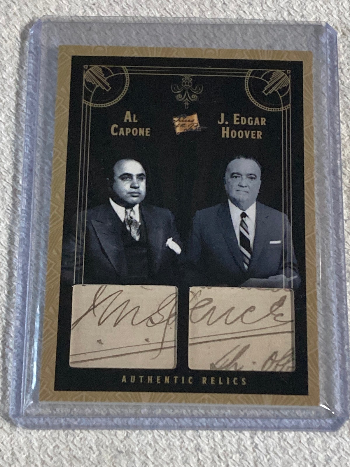 2025 Pieces of the Past Roaring Twenties Ed Double Relic #R51 Capone/Hoover MT 2025 Pieces of the Past Roaring Twenties Ed Double Relic #R51 Capone/Hoover MT