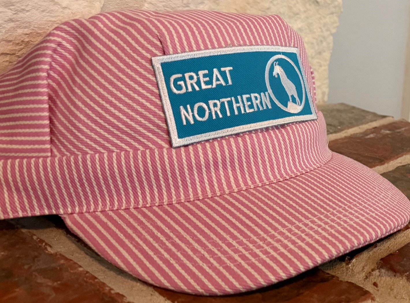 Engineer/Conductor PINK-Cap/Hat-GREAT NORTHERN (GN) - adjustable-Adult or Child Engineer/Conductor PINK-Cap/Hat-GREAT NORTHERN (GN) - adjustable-Adult or Child