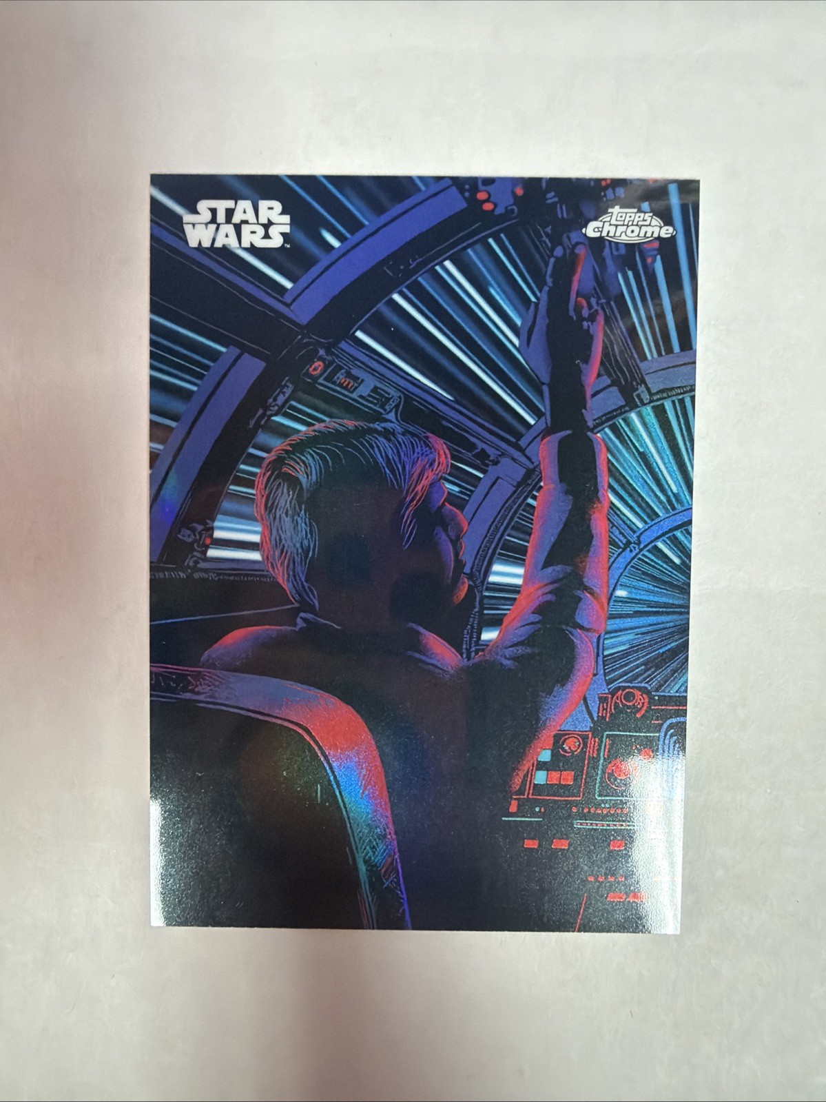 2025 Topps Chrome Star Wars KYBER LIGHT KL-10 HAN SOLO SSP Case Hit 2025 Topps Chrome Star Wars KYBER LIGHT KL-10 HAN SOLO SSP Case Hit