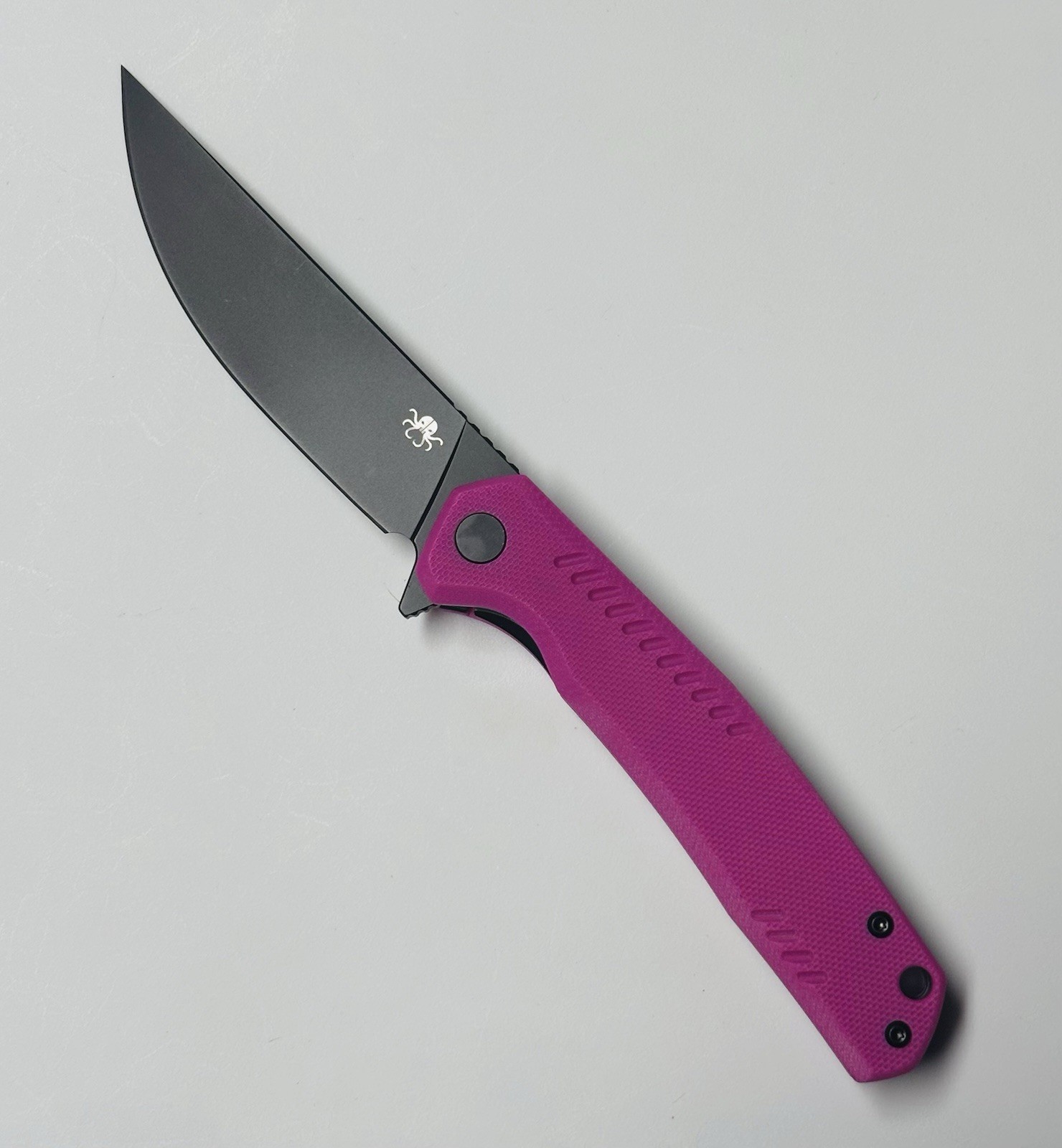 Klaken The Filnt Folding Knife 3.54” Black 14C28N Steel Magenta G10 EDC NEW Klaken The Filnt Folding Knife 3.54” Black 14C28N Steel Magenta G10 EDC NEW