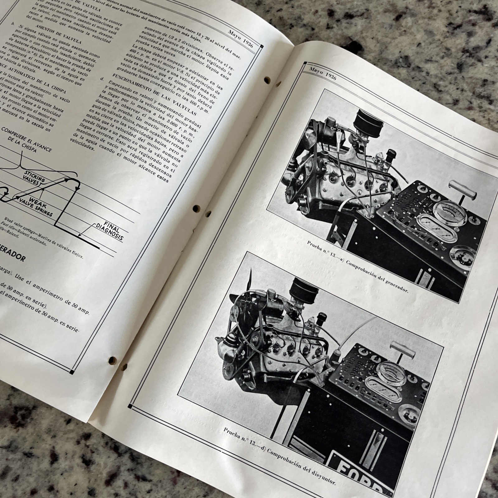 Vintage 1936 Ford Motor IBERICA Barcelona Spain Factory Manual Shop Equipment Vintage 1936 Ford Motor IBERICA Barcelona Spain Factory Manual Shop Equipment