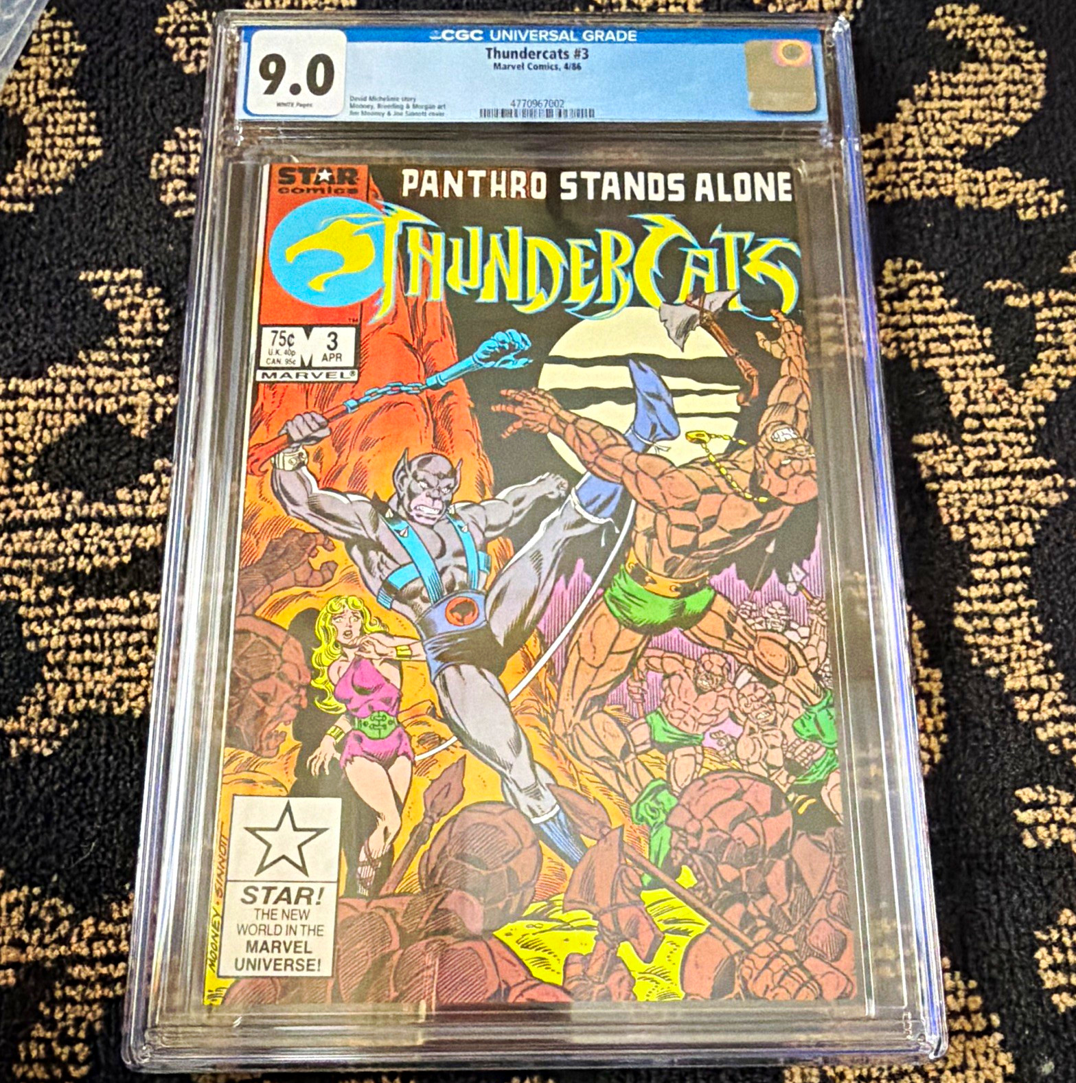 ThunderCats #3 CGC 9.0 (1986) Marvel Comics Panthro Stands Alone 1st Very Rare ThunderCats #3 CGC 9.0 (1986) Marvel Comics Panthro Stands Alone 1st Very Rare