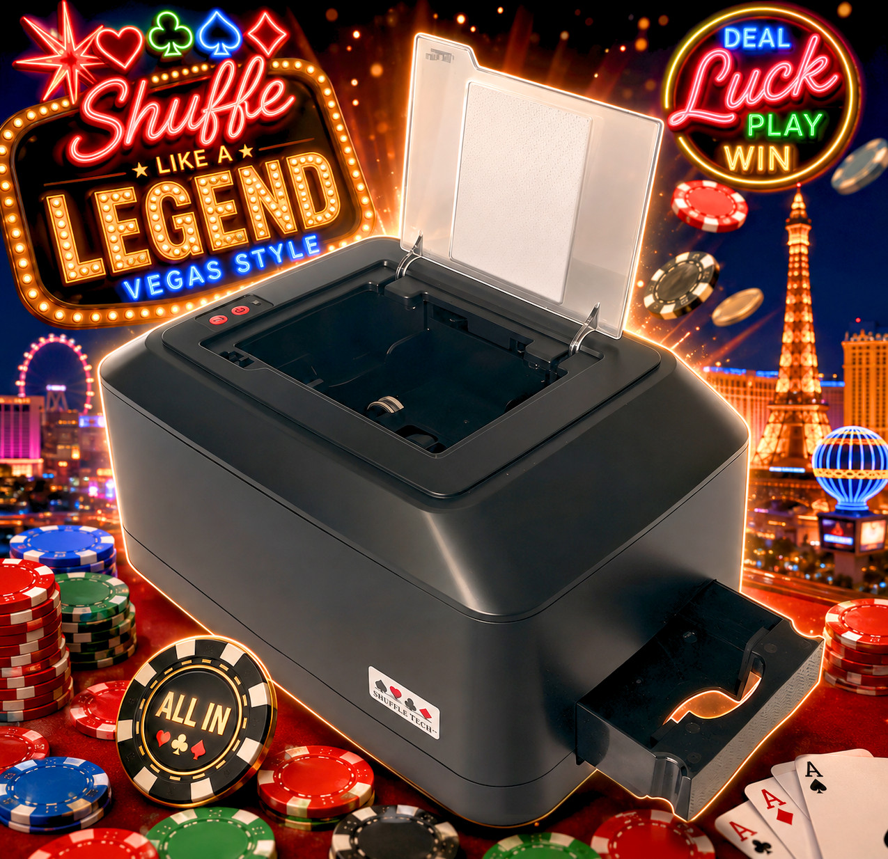Shuffle Tech Card Shuffler + FREE Copag cards + Shuffle Tech Card Shuffler + FREE Copag cards +