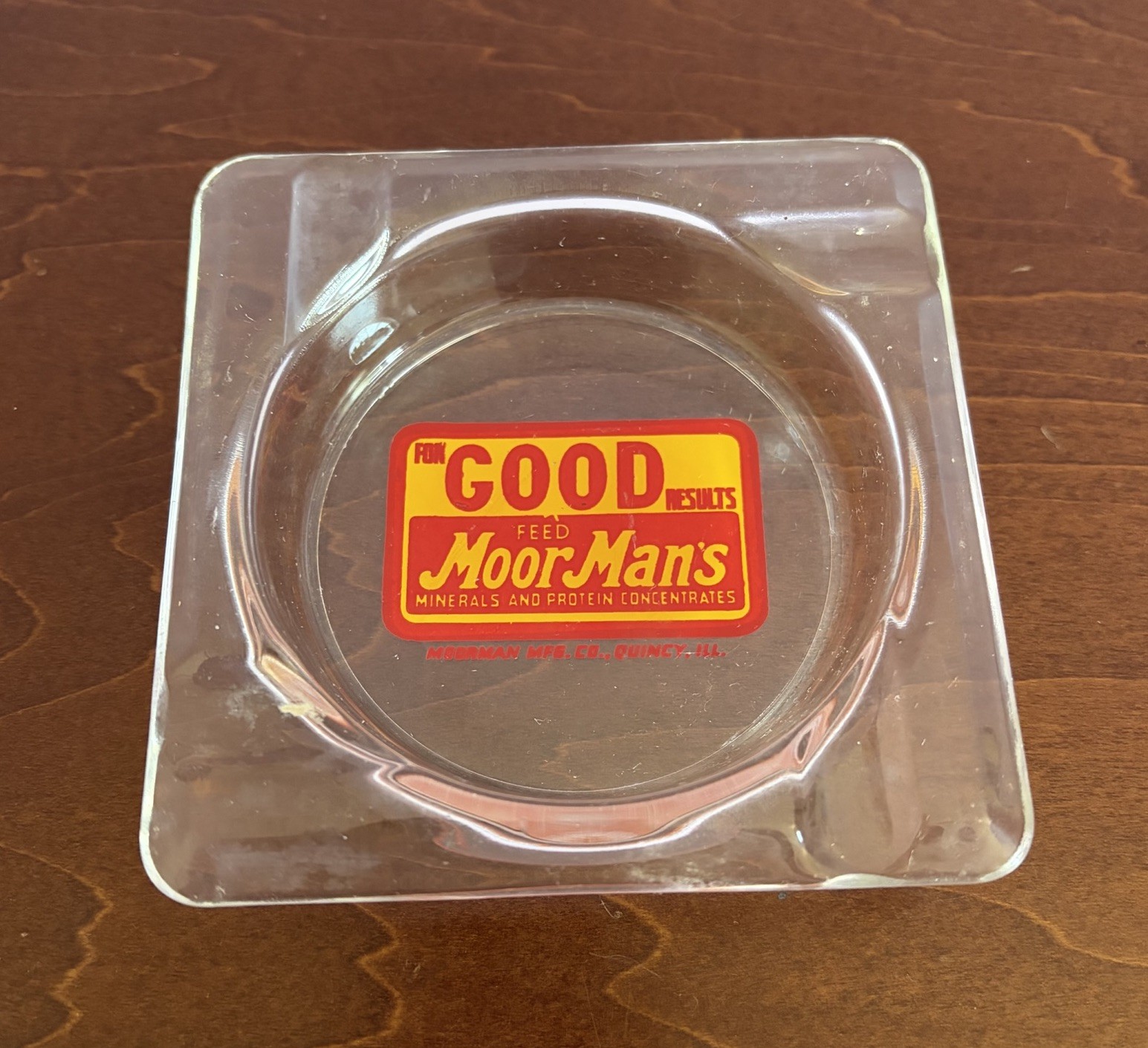 Vintage MoorMan’s Feed Farmer Advertising Ashtray Dish Vintage MoorMan’s Feed Farmer Advertising Ashtray Dish