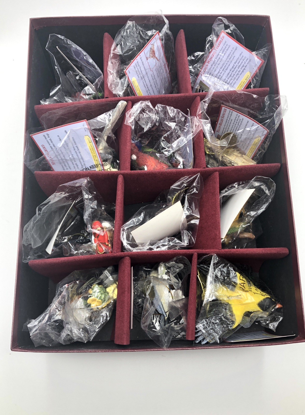 The Danbury Mint Song Bird Ornaments Box of (12) The Danbury Mint Song Bird Ornaments Box of (12)