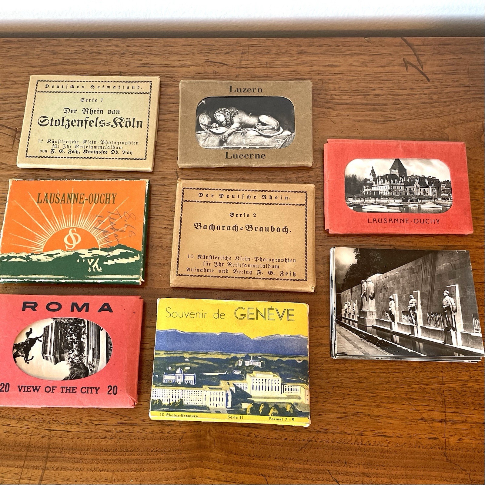 Lot of 7 Vintage European Souvenir Photo View Booklets Rome Lucerne 90 + Photos Lot of 7 Vintage European Souvenir Photo View Booklets Rome Lucerne 90 + Photos