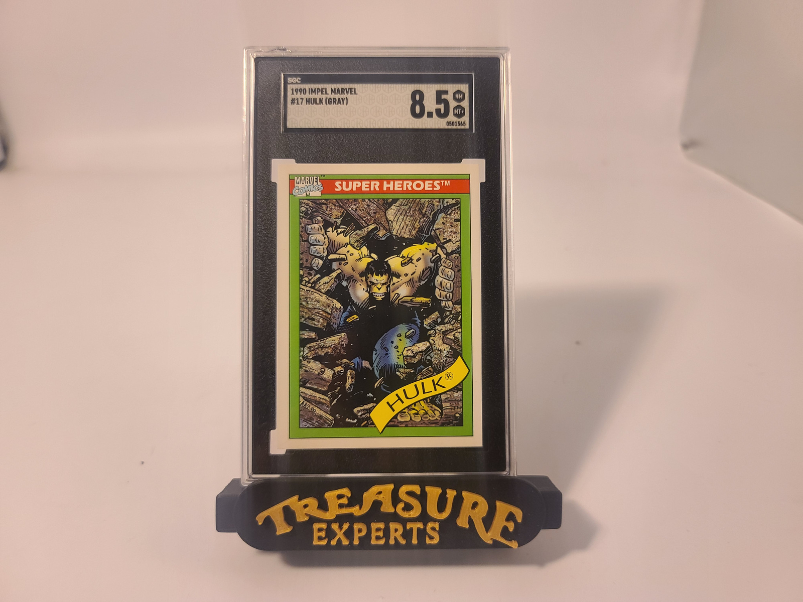 1990 Imp[el Marvel #17 Hulk (Gray) Rookies Marvel Comics Card SGC 8.5 NM-MT + 1990 Imp[el Marvel #17 Hulk (Gray) Rookies Marvel Comics Card SGC 8.5 NM-MT +