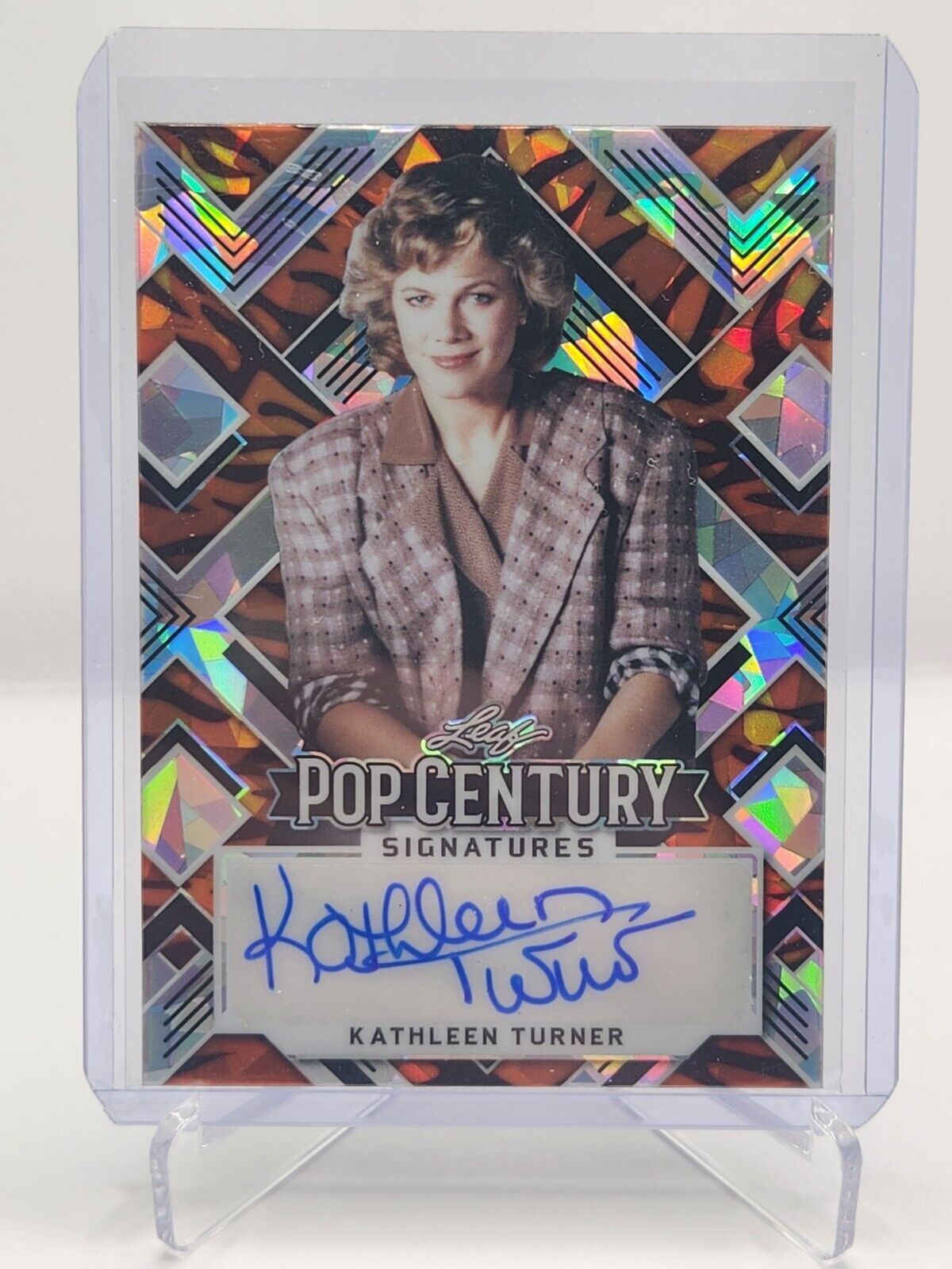 Kathleen Turner Leaf Pop Century Signatures Autographed Tiger Print 4/4