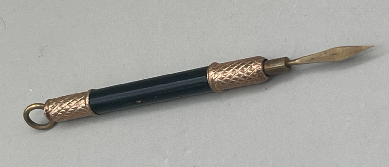 Antique Mechanical Chatelaine Toothpick~Retractible Victorian Era Gold Tone Antique Mechanical Chatelaine Toothpick~Retractible Victorian Era Gold Tone