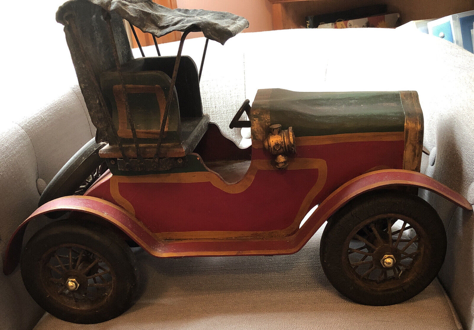 c1911 Ford Model T Torpedo Runabout Roadster Hand Made Large Antique Model Car