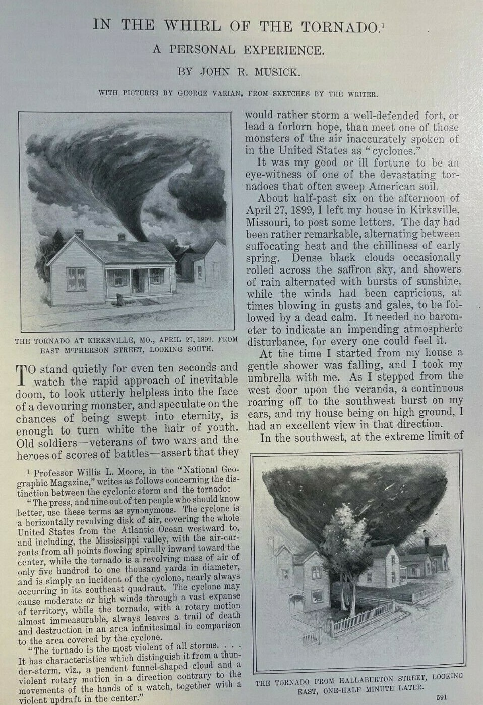 1899 Tornado at Kirksville Missouri illustrated 1899 Tornado at Kirksville Missouri illustrated