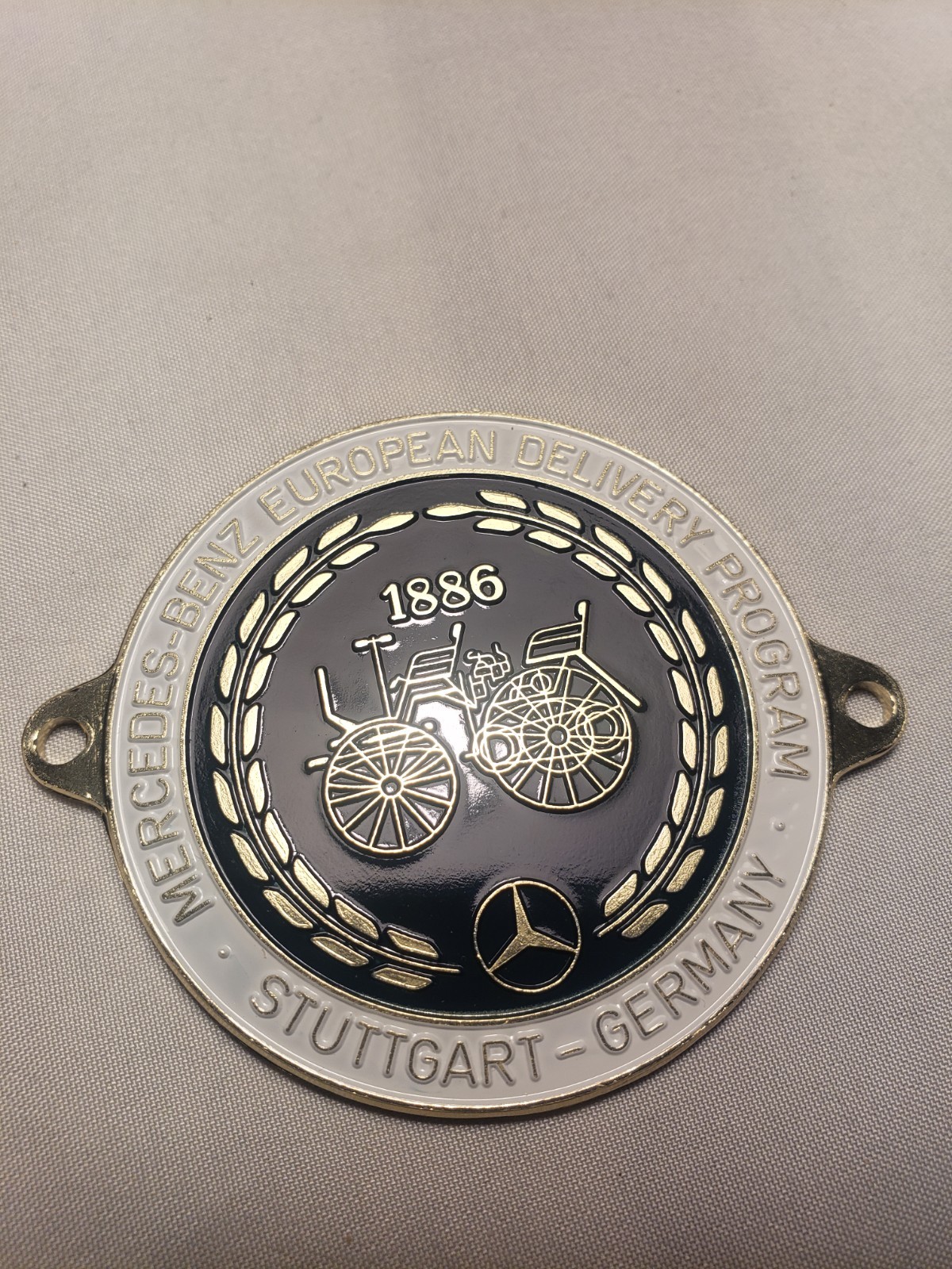 New Mercedes Benz European Delivery Program Stuttgart Germany Emblem Grill Badge
