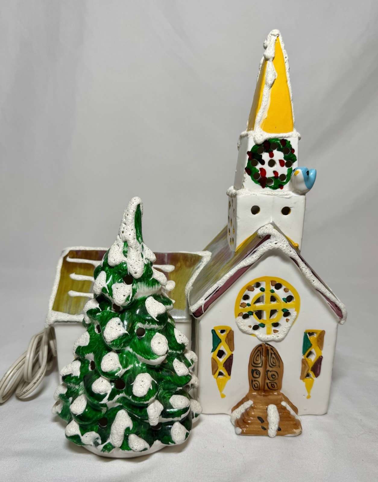 Vintage 1976 Department 56 Original Snow Village Steepled Church Lighted #50054 Vintage 1976 Department 56 Original Snow Village Steepled Church Lighted #50054