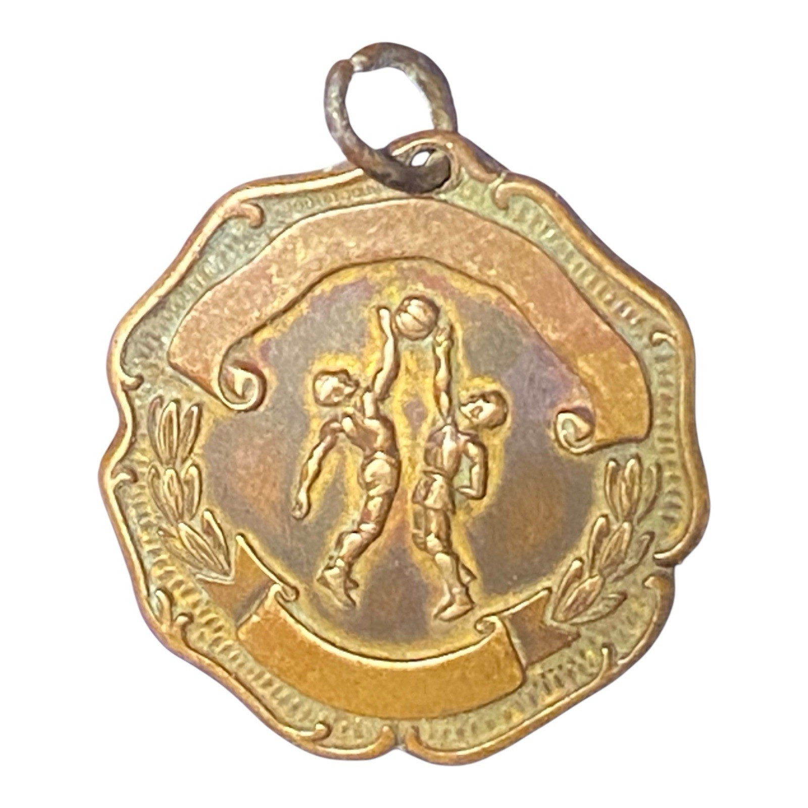 1947 1948 Basketball 2nd Place Medal Pendant Award High School Vintage C965 1947 1948 Basketball 2nd Place Medal Pendant Award High School Vintage C965