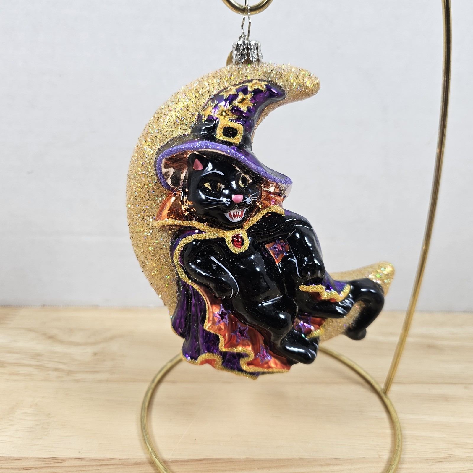 Christopher Radko Rare Luna Spell Cat Glass Ornament Retired Vtg 2006 Christopher Radko Rare Luna Spell Cat Glass Ornament Retired Vtg 2006