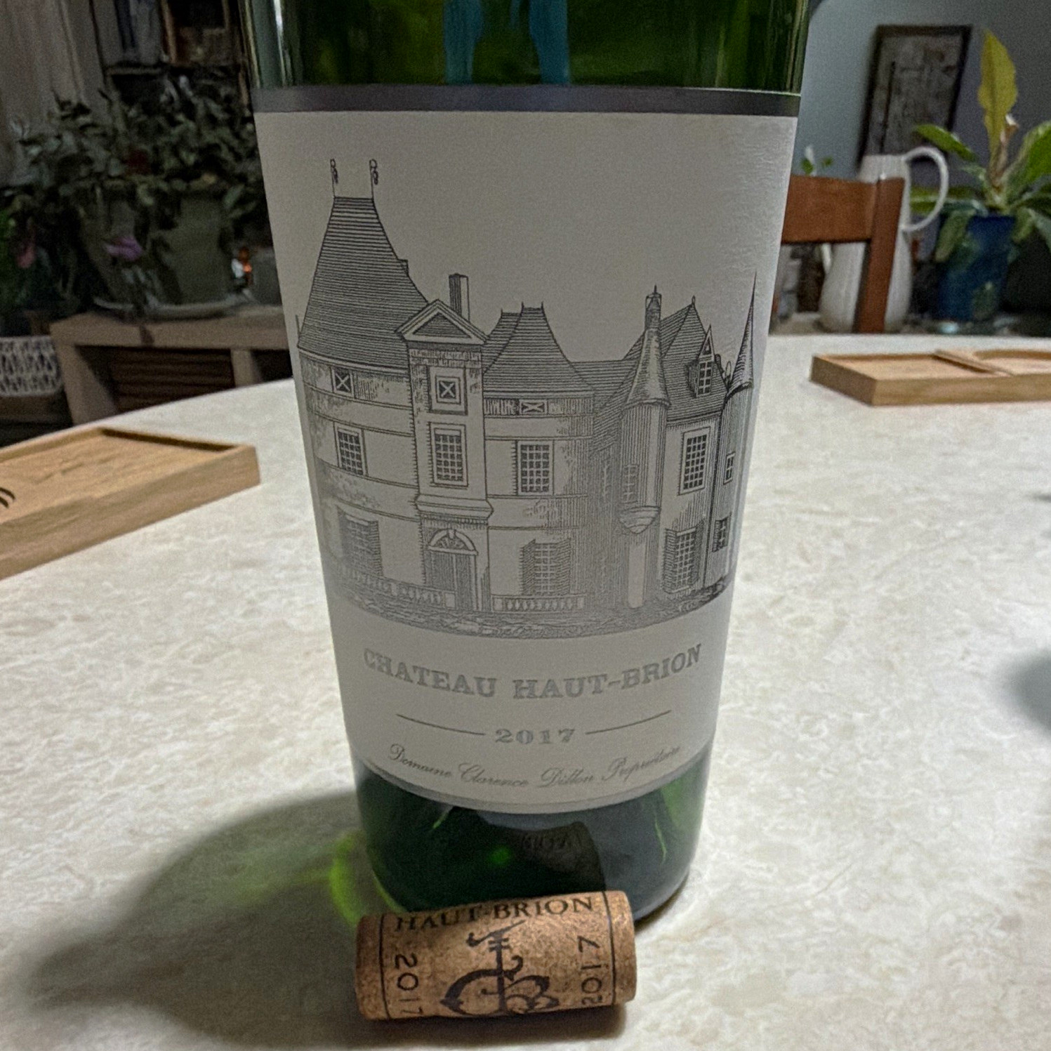 2017 Chateau Haut-Brion Blanc EMPTY Bottle Original Cork Rare Bordeaux White