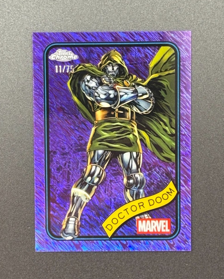 2025 Topps Chrome Marvel Dr Doctor Doom #148 Wolverine Spider PURPLE SHIMMER /75 2025 Topps Chrome Marvel Dr Doctor Doom #148 Wolverine Spider PURPLE SHIMMER /75