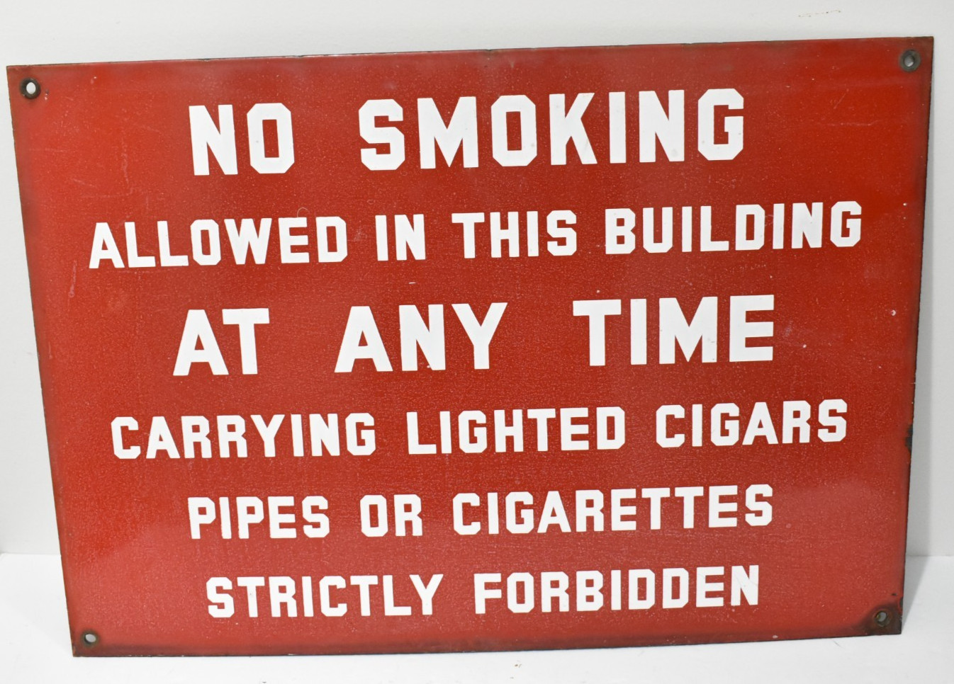 Vintage NO SMOKING Shop Sign Antique Industrial Metal Gas Station Sign 20X14 Vintage NO SMOKING Shop Sign Antique Industrial Metal Gas Station Sign 20X14