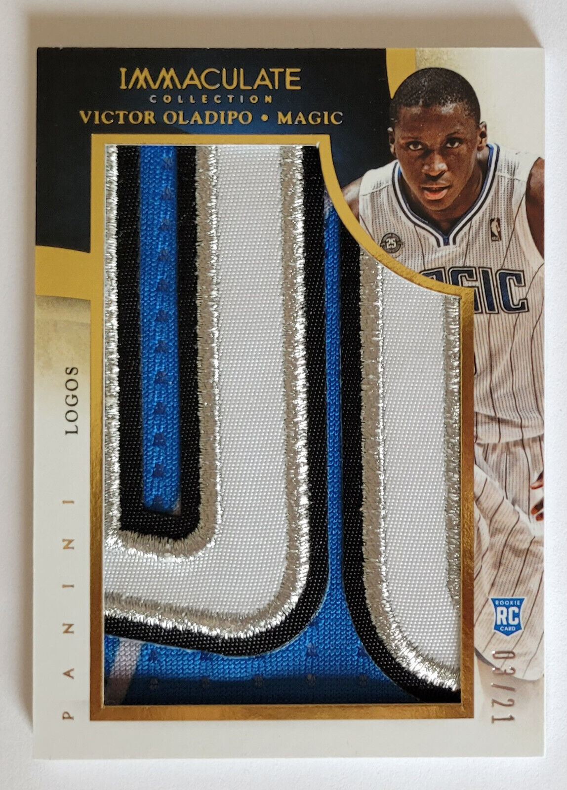 2013-14 Panini Immaculate Patch Logos /21 Victor Oladipo #18 Rookie RC