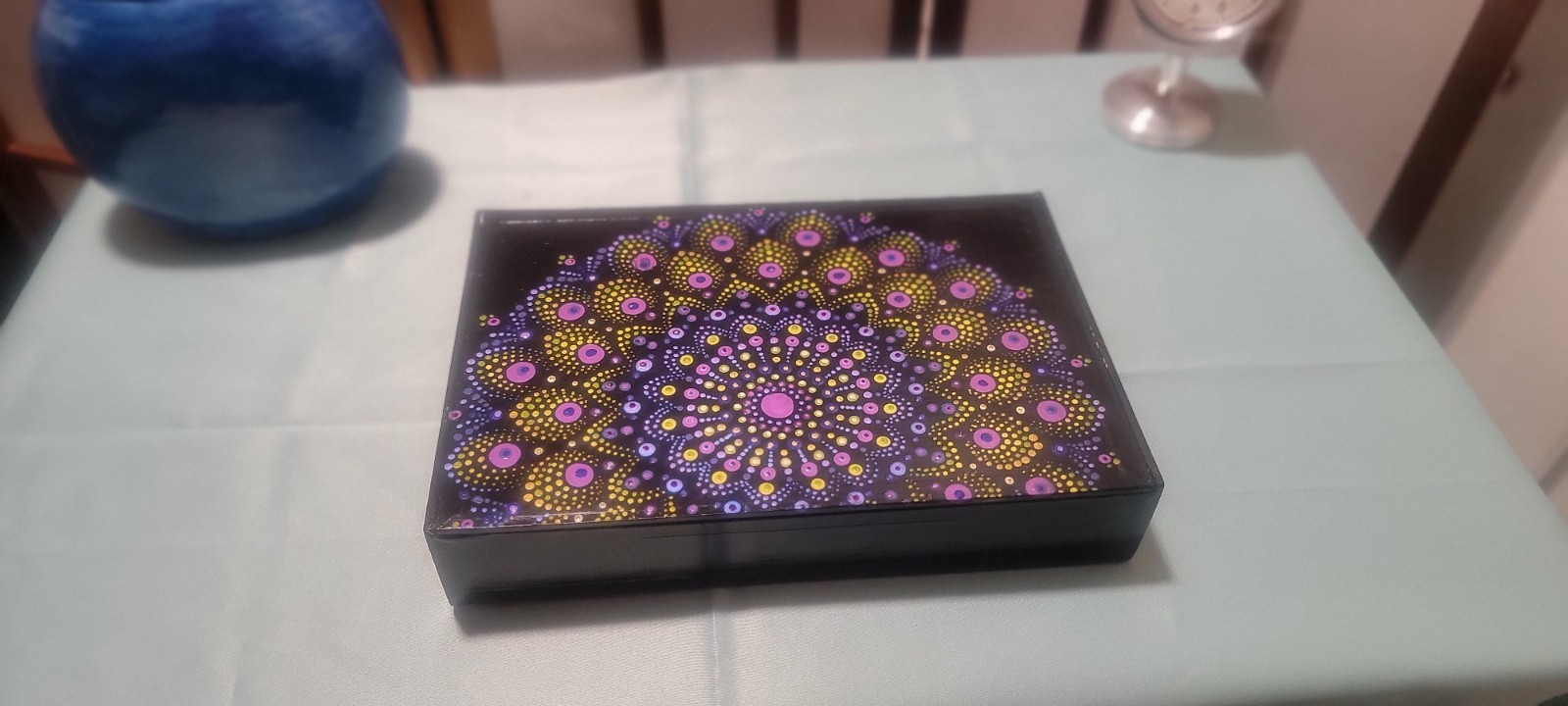 Decorative Hand Painted Wooden Trinket Box Decorative Hand Painted Wooden Trinket Box