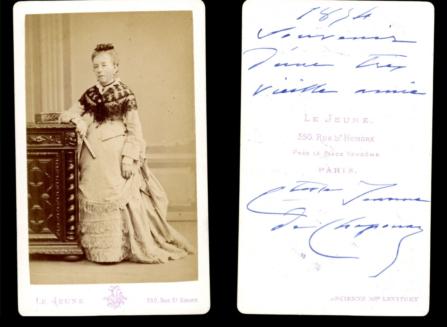 Le Jeune, Paris, a very old friend, shipment albumen print 7x9.5 186 Le Jeune, Paris, a very old friend, shipment albumen print 7x9.5 186