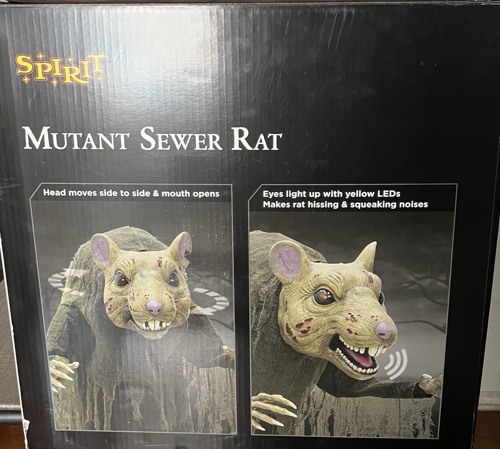 Spirit Halloween Mutant Sewer Rat 4.2 Ft Animatronic NEW Local Pickup