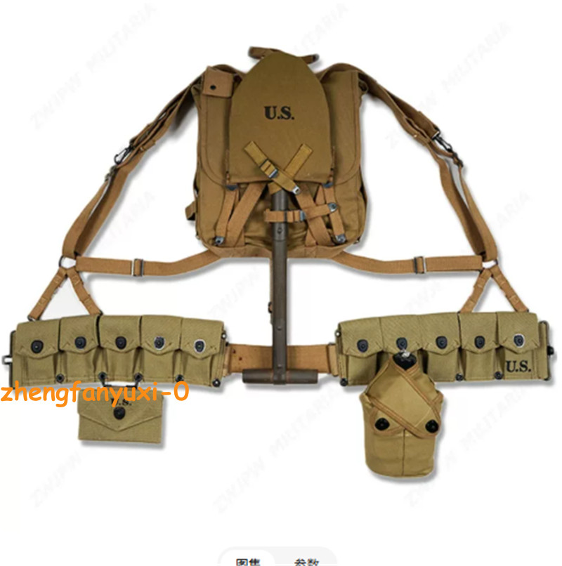 WW2 USMC US Army M1 Tactical Equipment Combat Training Gear 10Pcs Pouch Bag Set WW2 USMC US Army M1 Tactical Equipment Combat Training Gear 10Pcs Pouch Bag Set