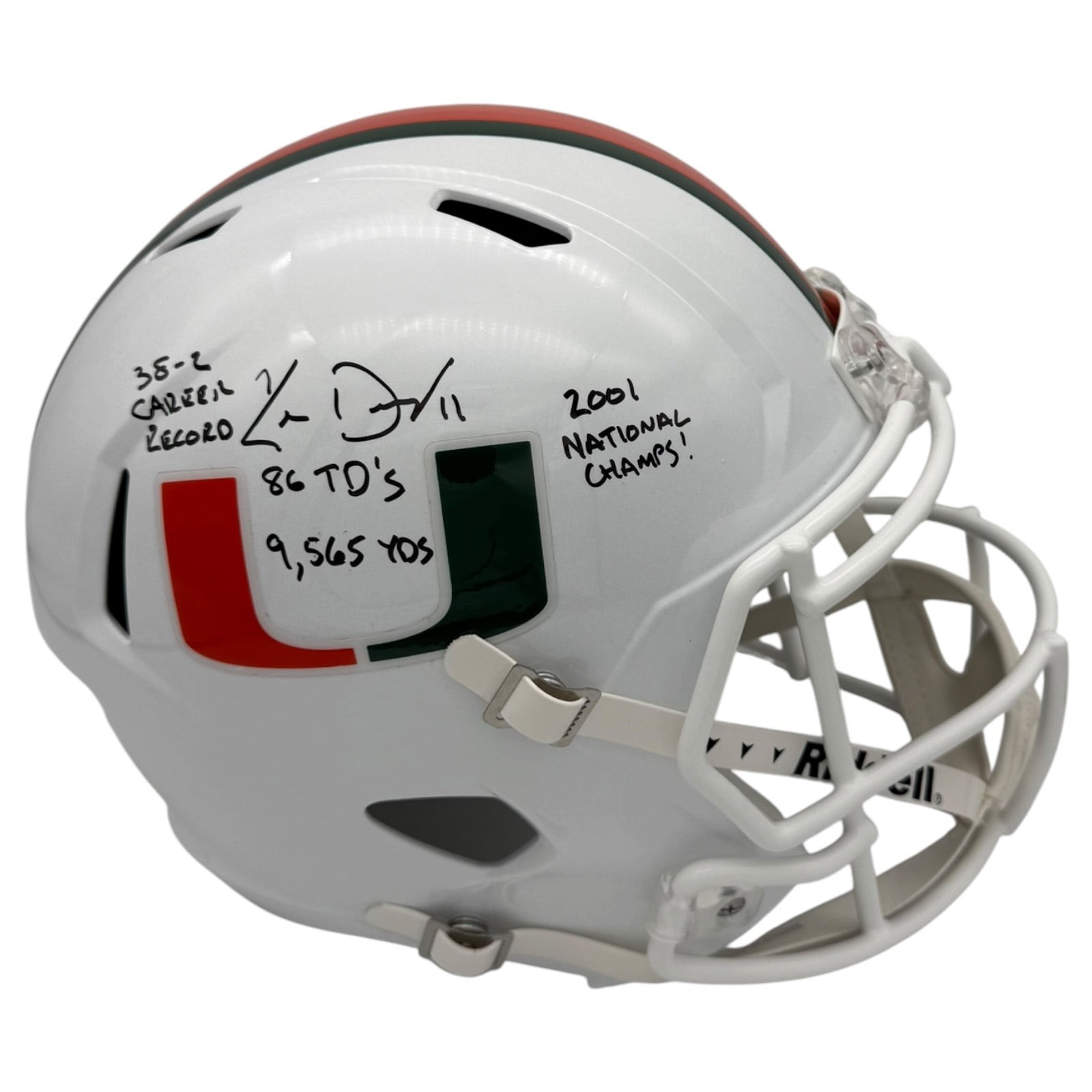 Ken Dorsey Autographed Miami Hurricanes (Speed) Full Size Replica Helmet w/ Care Ken Dorsey Autographed Miami Hurricanes (Speed) Full Size Replica Helmet w/ Care