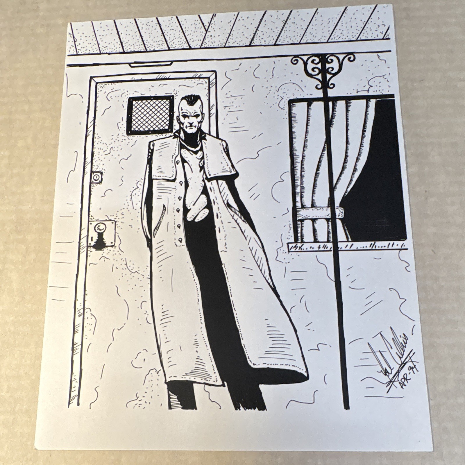 Signed Black & White Original Comic Print US Comics Modern Age 1994 Signed Black & White Original Comic Print US Comics Modern Age 1994