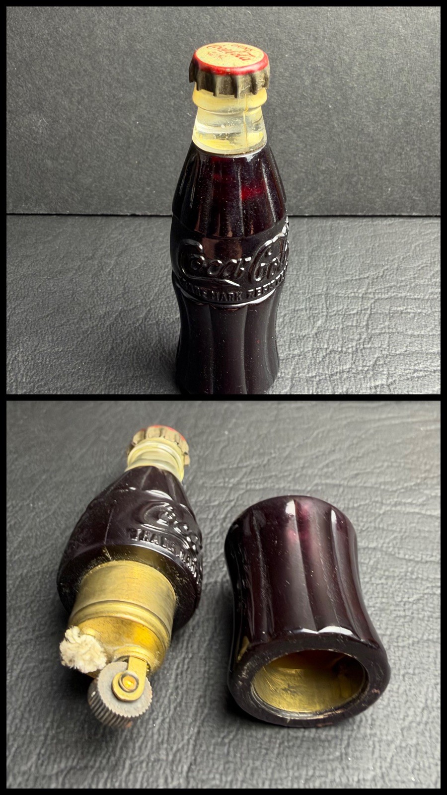 Vintage Coca-Cola bottle-shaped lighter