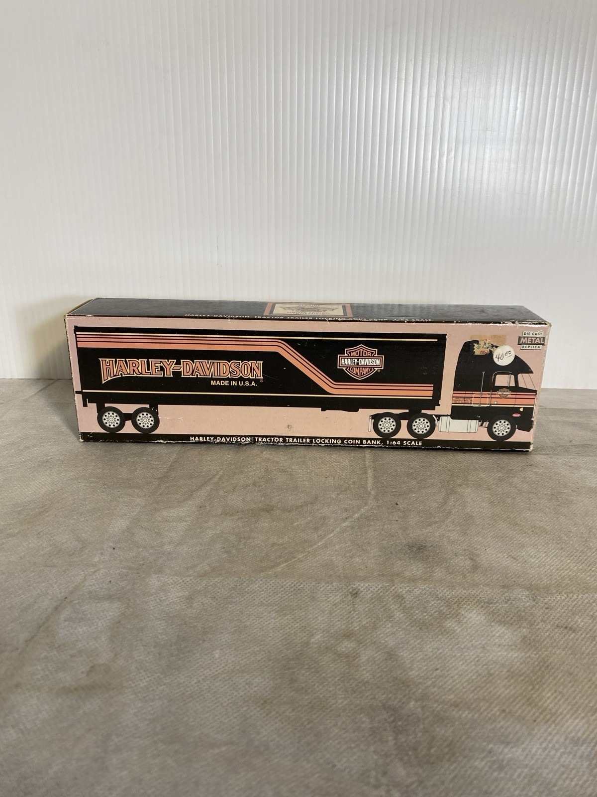 Vintage Harley Davidson Tractor Trailer Semi-Truck Coin Bank Die Cast Rare