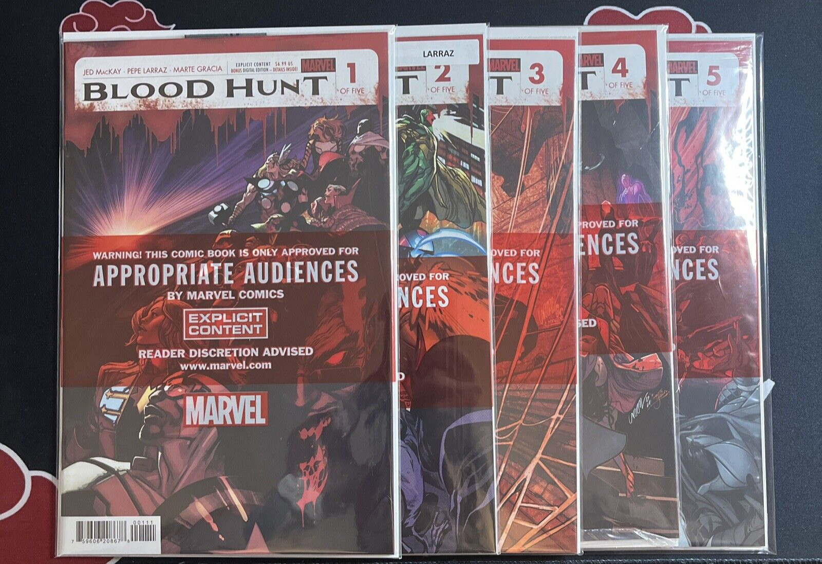 (2024) BLOOD HUNT #1-5 COMPLETE RED BAND SET STILL SEALED (2024) BLOOD HUNT #1-5 COMPLETE RED BAND SET STILL SEALED