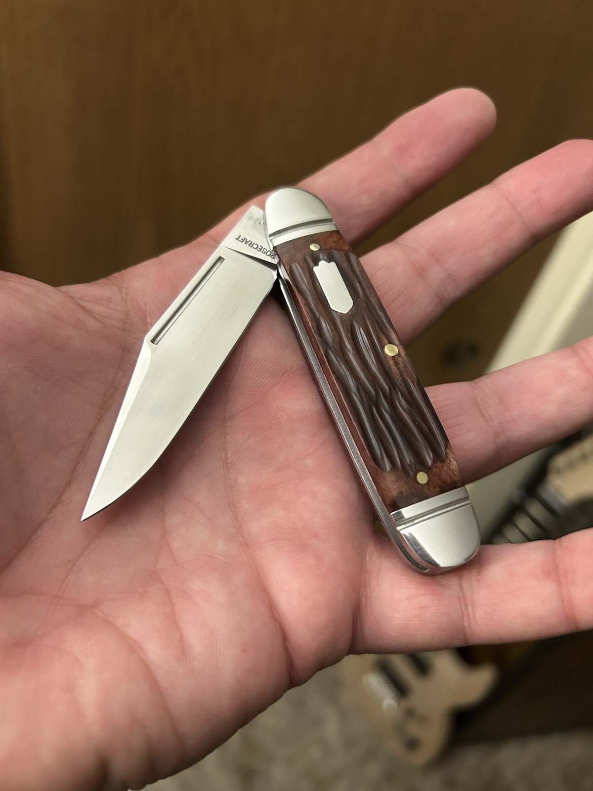 Rosecraft Blades Brown Bone Birchfield Camp Jack Slipjoint Pocket Knife New Rosecraft Blades Brown Bone Birchfield Camp Jack Slipjoint Pocket Knife New