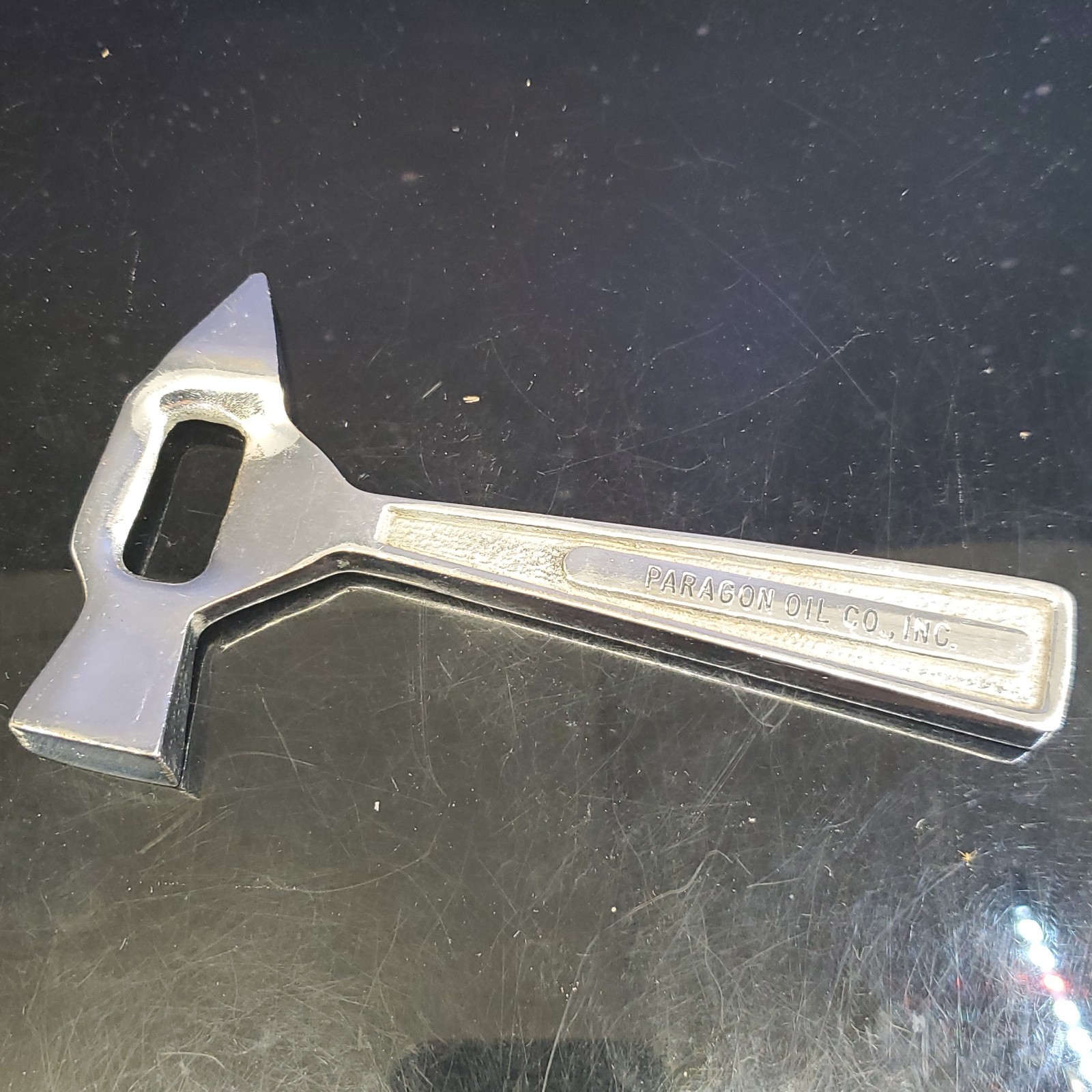 VTG Paragon Oil Co. Inc. Chrome Metal Hammer Shaped Bottle Opener 6
