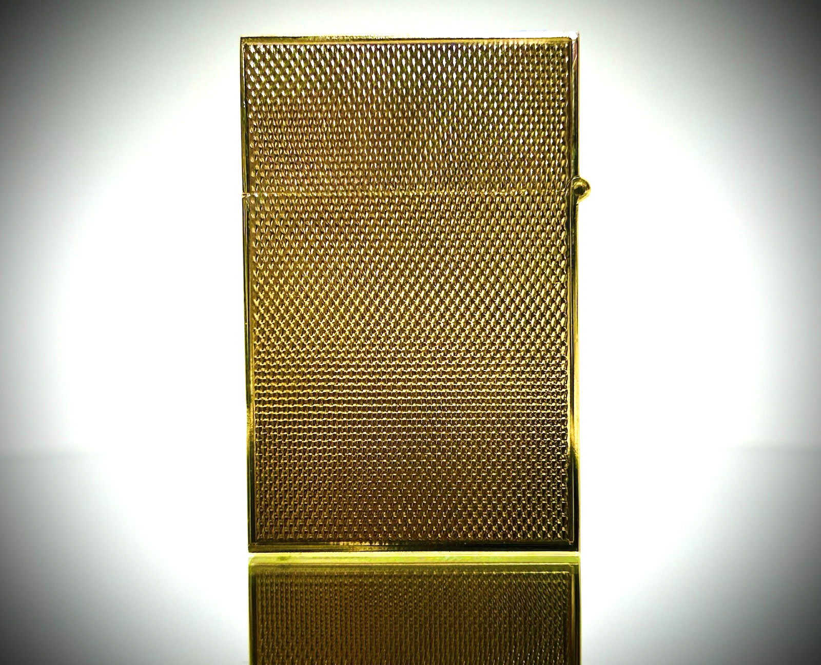 Tiffany & Co-Vintage 14k Gold Lighter-Japan Mech-Steelplate Finish-Very Rare