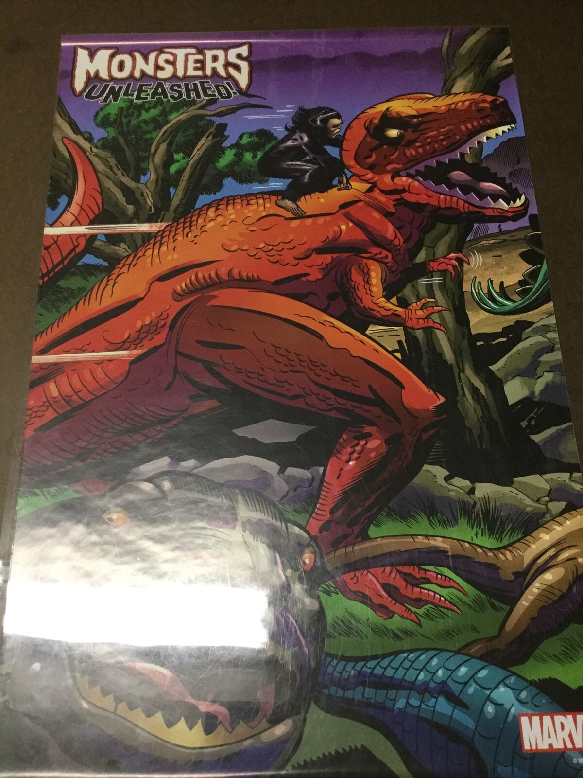 Marvel Comics Monsters Unleashed Devil Dinosaur Jack Kirby Poster New 36” X 24”