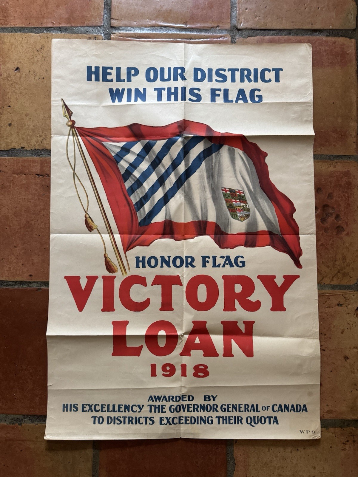 Original 1918 WWI Canadian Victory Loan Poster featuring the Original 1918 WWI Canadian Victory Loan Poster featuring the