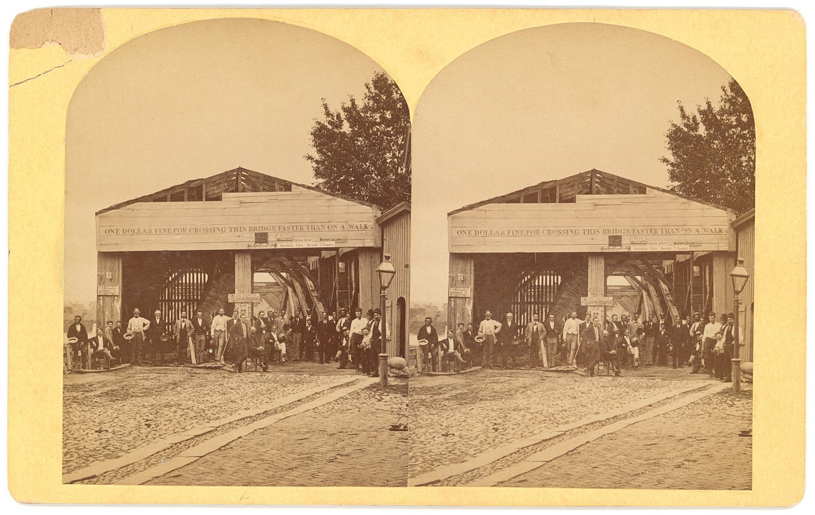 NEW YORK STEREOVIEW - Schenectady - Old Mohawk River Bridge - 1880s RARE NEW YORK STEREOVIEW - Schenectady - Old Mohawk River Bridge - 1880s RARE