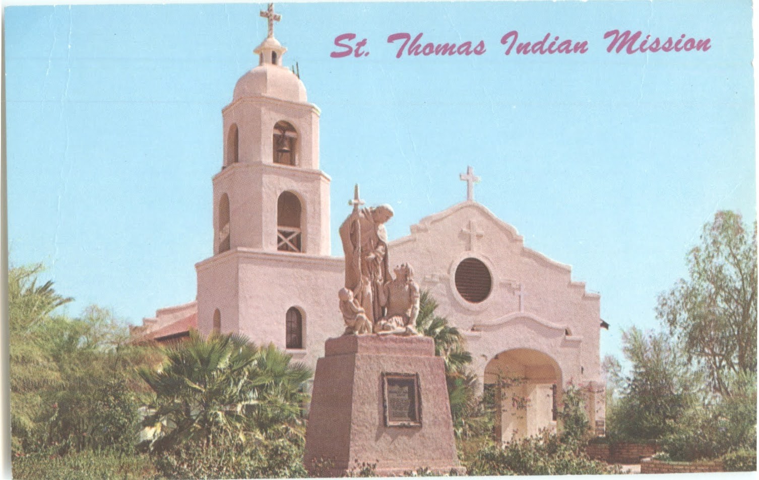 Vintage Postcard - St. Thomas Indian Mission - Unposted Vintage Postcard - St. Thomas Indian Mission - Unposted