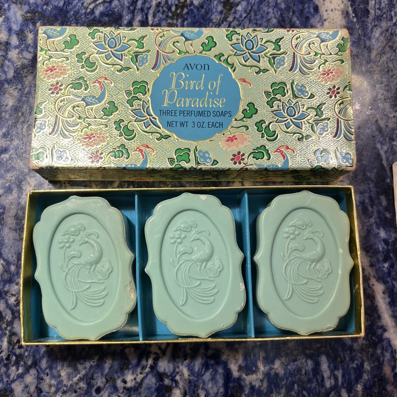 Vintage Avon Bird of Paradise Bar Soap - 3 Soaps w/ Original Box & Packaging Vintage Avon Bird of Paradise Bar Soap - 3 Soaps w/ Original Box & Packaging